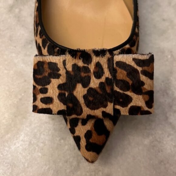Leopard, faux fur, kitten heel shoes. size 9 1/2. - Picture 2 of 8